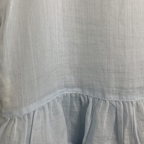 Aritzia Wilfred Peplum Sleeveless Top Light Blue Size Medium - Picture 7 of 9